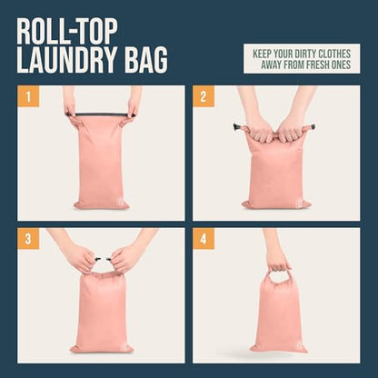 TRIPPED Travel Gear Compression Packing Cubes for Carry-On Travel 6-Pack - color: Pink, size: 6 Piece
