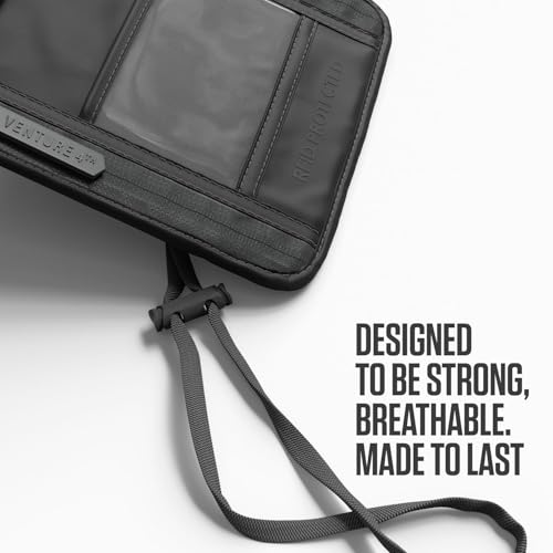 VENTURE 4TH Travel Neck Wallet, RFID Blocking Passport Holder - Sleek Gray - color: Sleek Gray