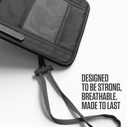 VENTURE 4TH Travel Neck Wallet, RFID Blocking Passport Holder - Sleek Gray - color: Sleek Gray