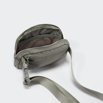 Pander Crossbody Belt Bag for Women and Men, Travel and Everyday Use - color: Grey Sage