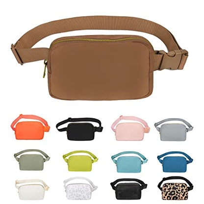 VOROLO Fanny Pack For Women And Men Crossbody Bag Belt Bag Brown - color: Brown