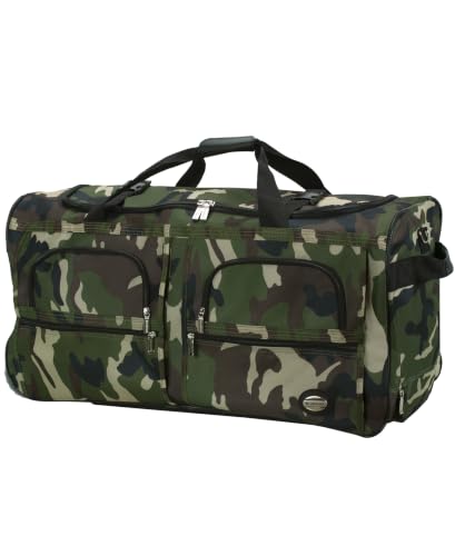 Rockland Rolling Duffel Bag, Black, 22" - color: CAMO, size: 40"