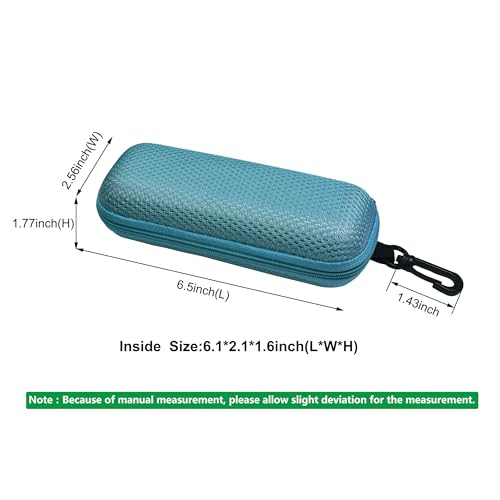 Unisex Semi-Hard Shell Eyeglasses Cases(3 Pack), Protective Case For Glasses - color: Blue