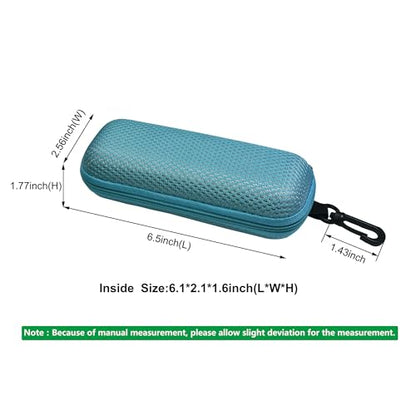 Unisex Semi-Hard Shell Eyeglasses Cases(3 Pack), Protective Case For Glasses - color: Blue