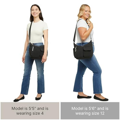 Baggallini womens Everywhere Bagg Crossbody Women 11x9 Lightweight Nylon Hobo Water-resistant Travel Bag W/Rfid - color: Apple
