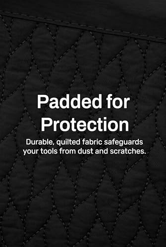 TeeYee Hair Tools Travel Bag for Dyson Airwrap Quilted Toiletry Bag - color: 002Black