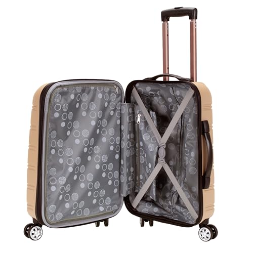Rockland Melbourne Hardside Expandable Spinner Wheel Luggage, Carry-On 20", Champagne - color: Champagne, size: Carry-On 20"