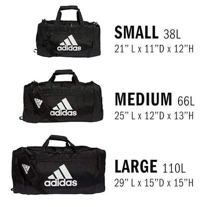 adidas Unisex Defender 4.0 Gym Duffel Bag for Men and Women - color: Black/White, style: Large (110l)