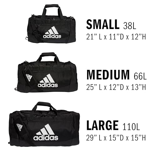 adidas Unisex Defender 4.0 Gym Duffel Bag for Men and Women - color: Team Onix Grey, style: Large 110l