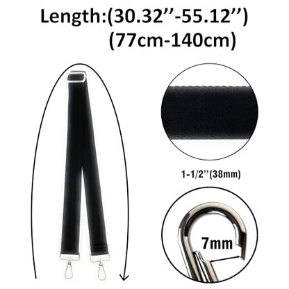 Purse Strap Replacement for Crossbody Bags & Handbags - color: Black, size: 1-1/2 Inch Wide