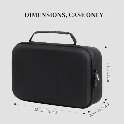 AUTOARK EVA Hard Shell Travel Eyeglasses Case,7 Adjustable Dividers,Holds 8 Glasses,Felt Lining - color: Black