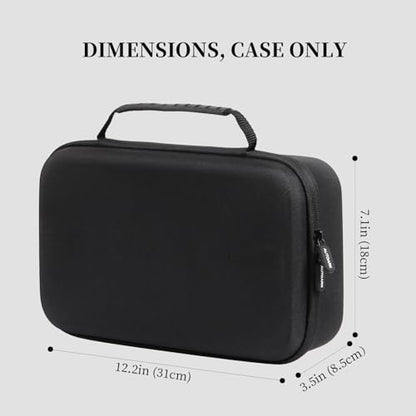 AUTOARK EVA Hard Shell Travel Eyeglasses Case,7 Adjustable Dividers,Holds 8 Glasses,Felt Lining - color: Black