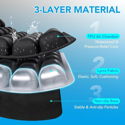 Travel Cushion for Airplane, Inflatable Seat Cushion 18 X16''