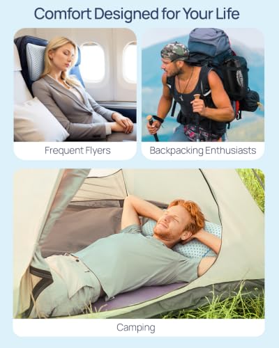 Adjustable Small Cooling Memory Foam Pillow for Travel, Airplanes & Camping - size: S - 16 x 12 Inch