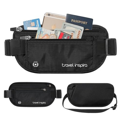 Travel Inspira RFID Hidden Money Belt - color: Big Size, Black