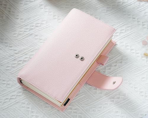 Moterm Companion Traveler's Notebook Cover - Upgraded Design with Back Pocket (Standard Size, Pebbled-Quartz) - color: Pebbled-quartz, size: Standard