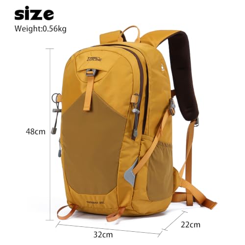 30L Lightweight Hiking Backpack, Travel Daypack with Pole Holder, Teal Blue - color: 30l-teal Blue