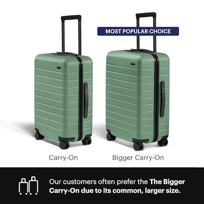 Away Bigger Carry-On Luggage, 23-Inch Lightweight Hardside Spinner Suitcase - color: Sea Green