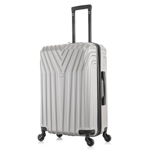 InUSA VASTY 24-Inch Medium Hardside Spinner Luggage Lightweight Grey - color: Grey, size: 24 Inch