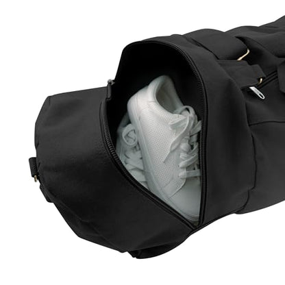 Rothco Canvas Double-Ender Sports Bag - Durable & Spacious Travel Companion or Gym Accessory - color: Black