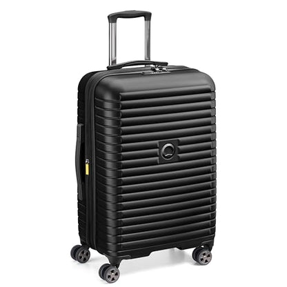 DELSEY PARIS Cruise 3.0, 24 Inch Checked-Medium Luggage, Black - color: Black, size: Checked-Medium 24 Inch