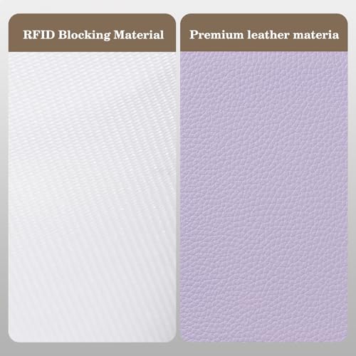 CoBak Passport Holder Cover with Safe Zipper Closure - color: Paisley Purple