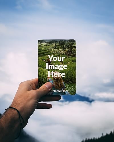 Personalized Passport Holder - Custom Vegan Leather RFID Passport Cover - color: Mountains Are Calling And I Must Go