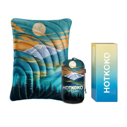 Camping Pillow Compressible Travel Pillow Lightweight Camp Pillow - color: Snowy Mountain, size: Large(15.7''X19.6'')
