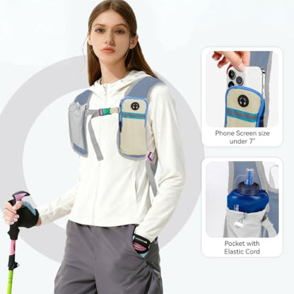 15L Small Hiking Backpack Travel Daypack Colorful Lightweight Packable Foldable Casual Backpack for Women Men - color: Haze Blue