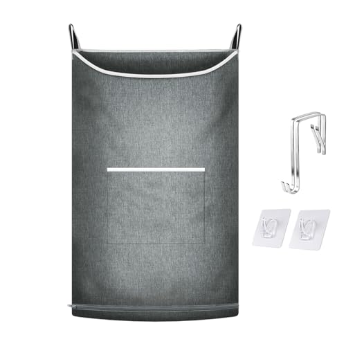 XL Hanging Laundry Hamper,Over the Door Hamper Bag for Bathroom,Dorm, Home. - color: Mid Heather Grey, size: 1PC-XL