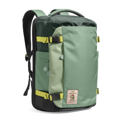 tomtoc Travel Backpack 40L, TSA Carry On Bag Flight Approved, PFAS Free - color: Moss Green-ripstop, size: 40L