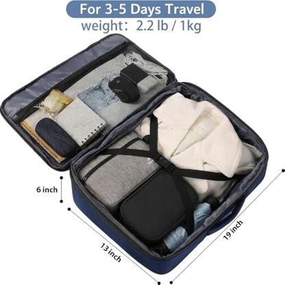 MATEIN Expandable Travel Backpack, Large Capacity Carry on Backpack for Men - color: Grey Blue, size: X-Large