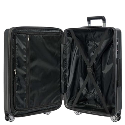 Bric's Cervia 27" Hardside Medium Expandable Luggage, 360° Spinner Wheels, Lightweight Checked Suitcase, TSA-Approved Locks, Dark Grey - color: Dark Grey, size: Medium-Checked 27 inch