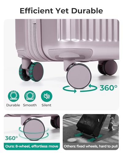 BAGSMART 20" Spinner Carry-On, PC Hardside Expandable, TSA Lock, Purple | Lightweight Hard Shell with Spinner Wheels & TSA Lock, Scratch-Resistant - color: Purple