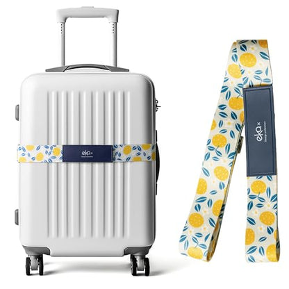 Luggage Straps for Suitcases,Adjustable Luggage Elastic Belt, Travel Essentials for Airport,Station, Vibrant Designs, (Cute Pear) - color: Cute Pear