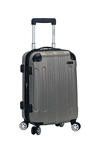 Rockland London Hardside Spinner Wheel Luggage, Silver, Carry-On 20-Inch - color: Silver, size: Carry-on 20"