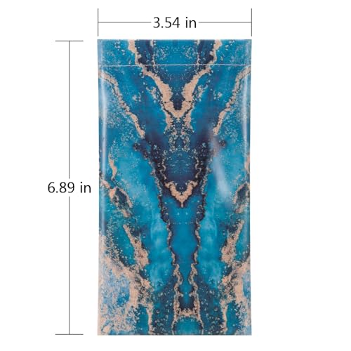 TRIUMPH VISION Eyeglass Case Glasses Case Soft Sunglass Pouch Sleeve 3 Pack - color: Pu Leather Marble White Blue Gold