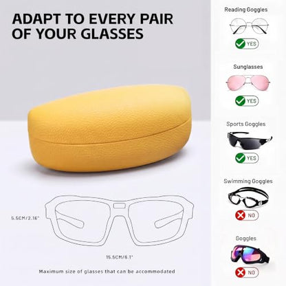 SiliFine 8-Pack Extra Large Hard Shell Sunglasses Case for Travel Daily Storage, Protective Eyeglass Case for Women and Men, 8 Colors