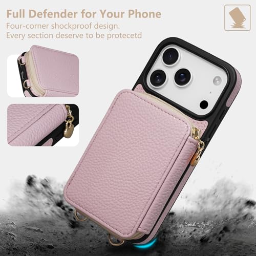 Lanyard Wallet Case for iPhone 18 Pro iPhone 17 Pro Pink - color: Jellypink, size: 6,3“ iPhone17/18 Pro