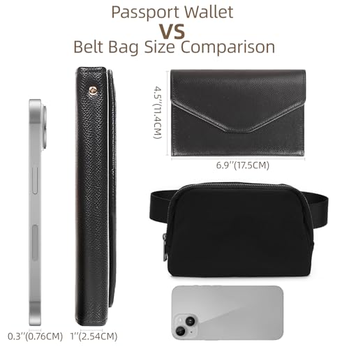 ZOPPEN Passport Holder, Rfid Blocking Passport Wallet (Ver.4) Travel Essentials for Flying Tri-fold Document Organizer Holder, Black 1