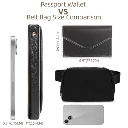 ZOPPEN Passport Holder, Rfid Blocking Passport Wallet (Ver.4) Travel Essentials for Flying Tri-fold Document Organizer Holder, Black 1