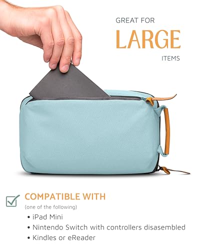 TRIPPED Travel Gear Tech Organizer Pouch for Accessories and Cables - color: Dusty Teal