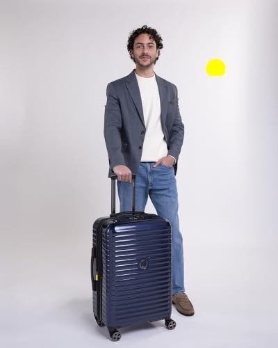 DELSEY PARIS Cruise 3.0, 24 Inch Checked-Medium Luggage, Deep Sea Navy - color: Deep Sea Navy, size: Checked-medium
