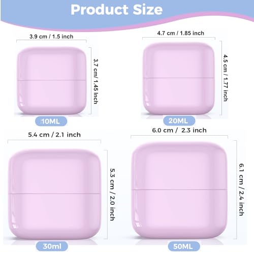 Travel Containers for Toiletries,4 Pack TSA Approved 1 oz Plastic Jars - size: 30ML(1oz)
