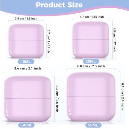 Travel Containers for Toiletries,4 Pack TSA Approved 1 oz Plastic Jars - size: 30ML(1oz)