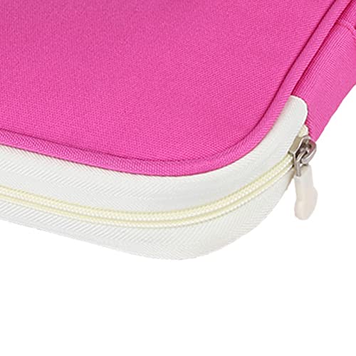 A4 Document Bags, 13.8×9.8×1.4in Multi‑Pocket File Folder Bag (Rose) - color: Rose