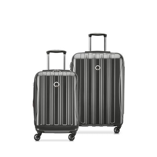 DELSEY PARIS Helium Aero Hardside Expandable Luggage with Spinner Wheels, Brushed Charcoal, 2-Piece Set (19/24) - color: Brushed Charcoal, size: 2-Piece Set (19/24)
