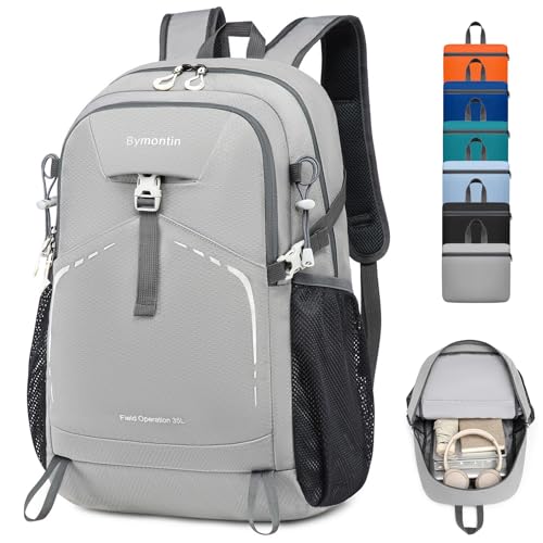 Lightweight Foldable 35L Everyday Backpack, Packable Daypack (Grey) - color: 35l-grey