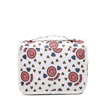 Sechunk Waterproof Travel Toiletry Bags Hanging Multi-function Cosmetic Bag Makeup Bag for Women (pinkSmile) - color: pinkSmile