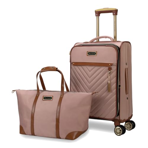 Belle 2-Piece Softside Carry-On and Tote Set - color: Mauve